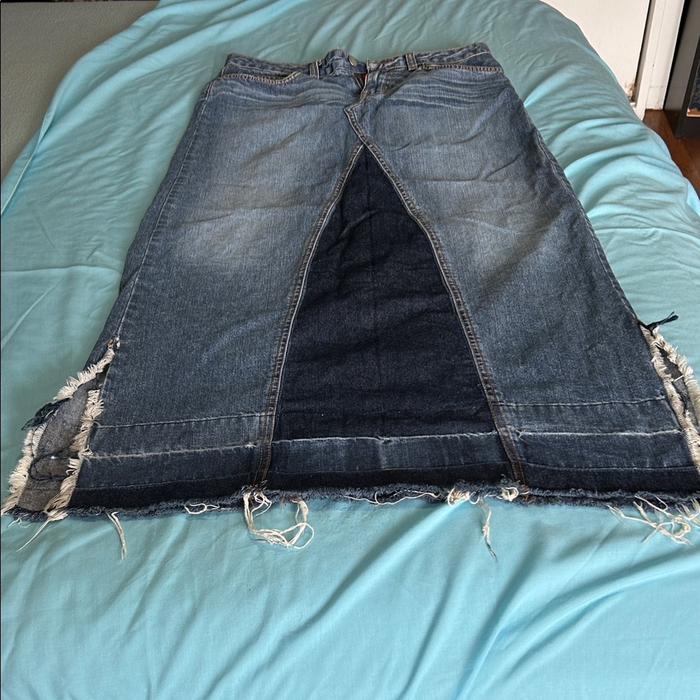 BONGO Blue Denim Maxi Skirtsize small